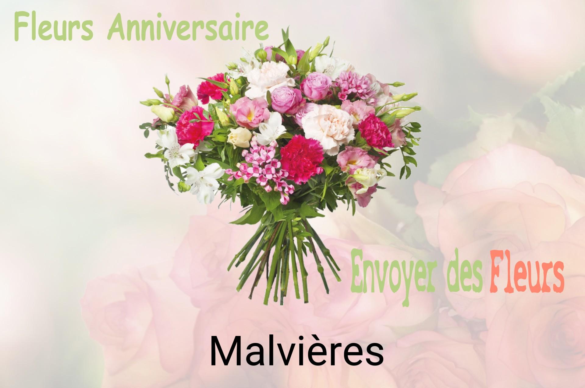 Bouquet de fleurs d’anniversaire livré à Malvières