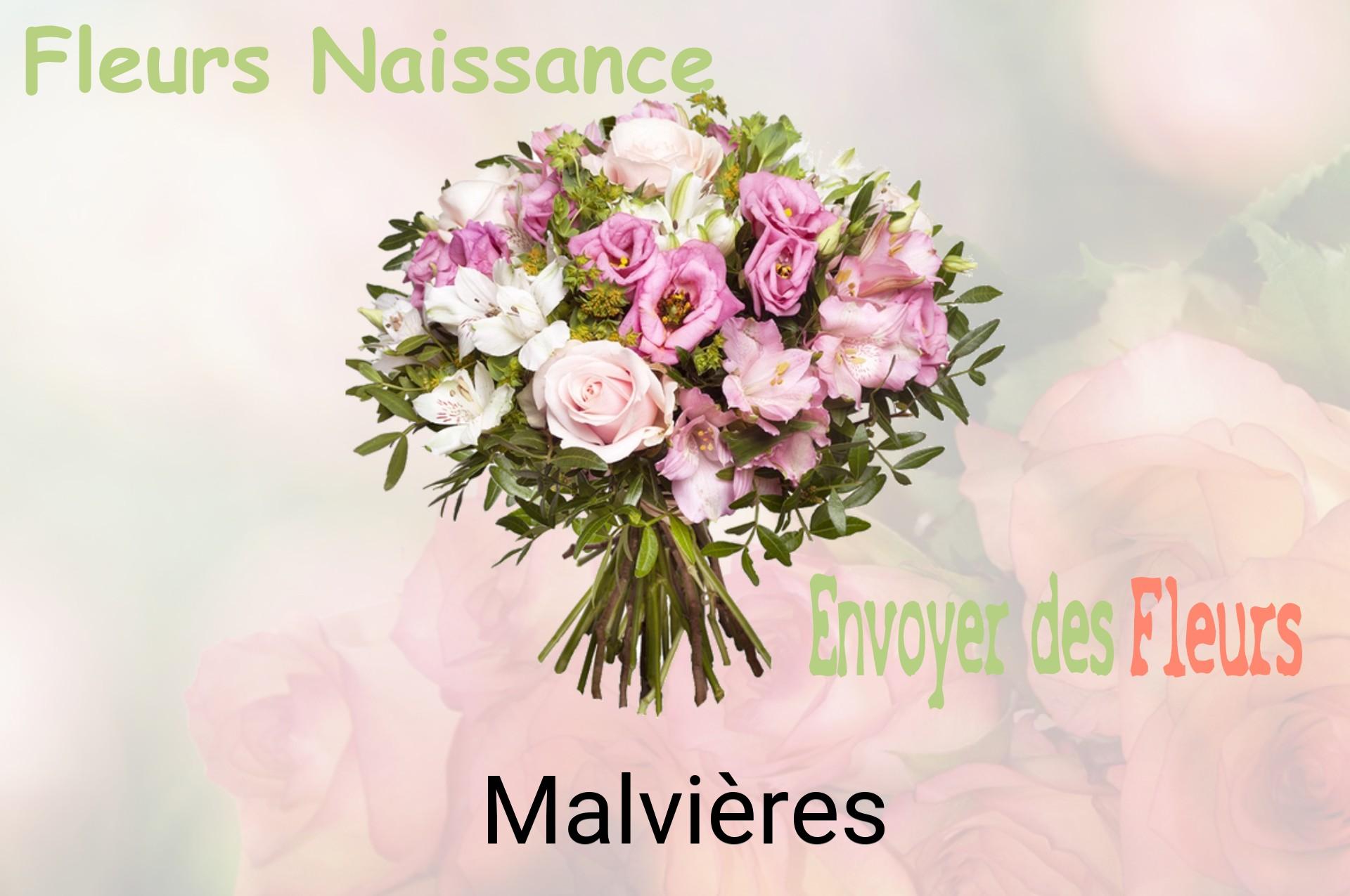 Bouquet de fleurs de naissance livré à Malvières